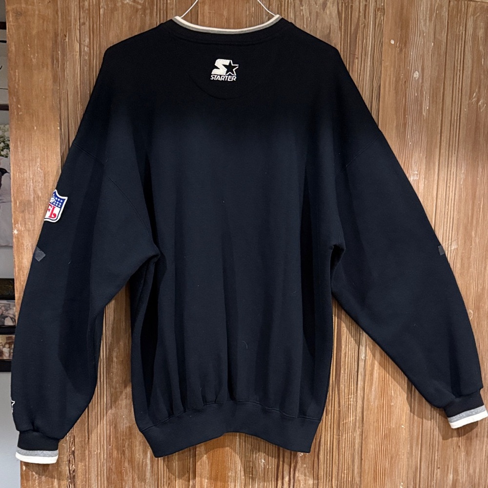 STARTER Black Raiders Crewneck Sweater - Picture 4 of 4